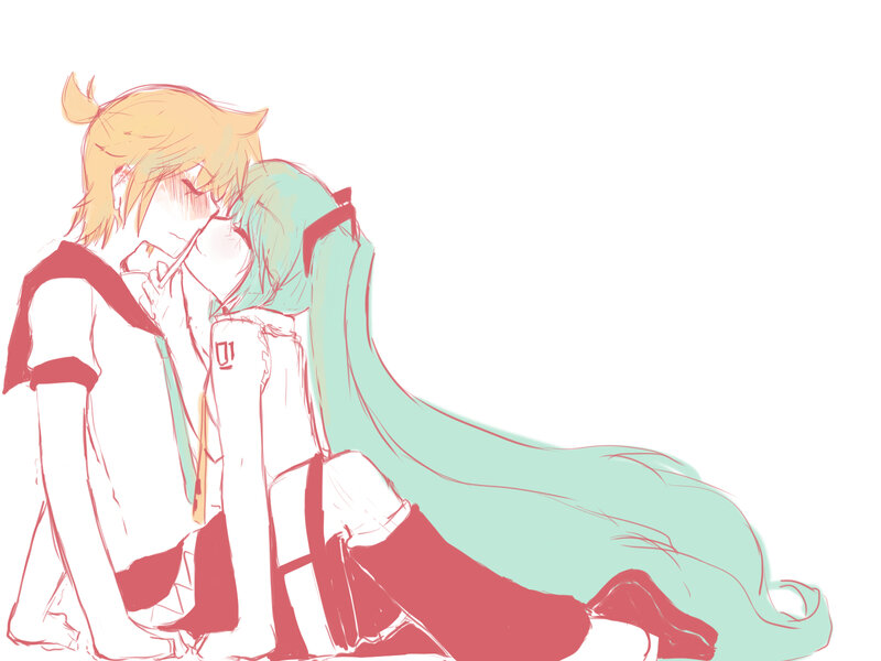 Two Characters Hugging — White, Intimate