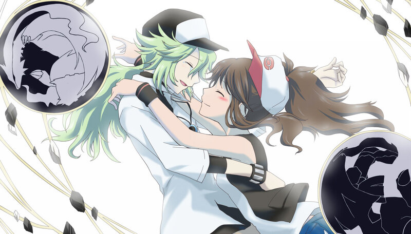 Two Characters Hugging — White