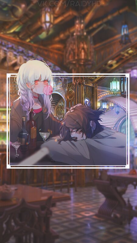 Two Characters in a Bar — Purple