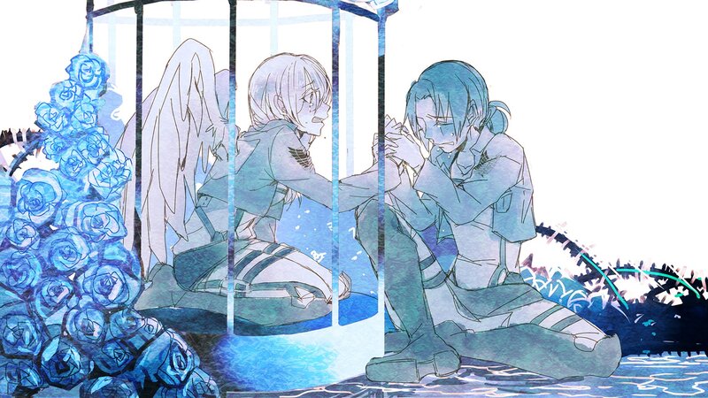 Two characters in a cage