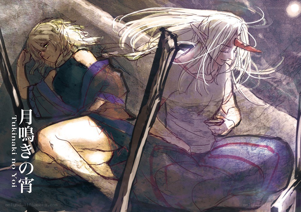 Two characters in a cave