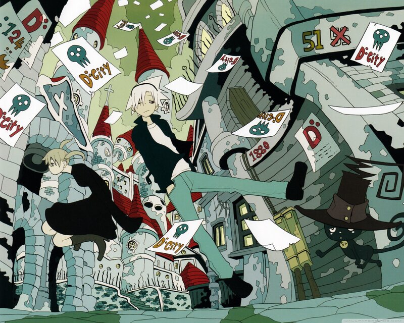 Two Characters in a City — Green