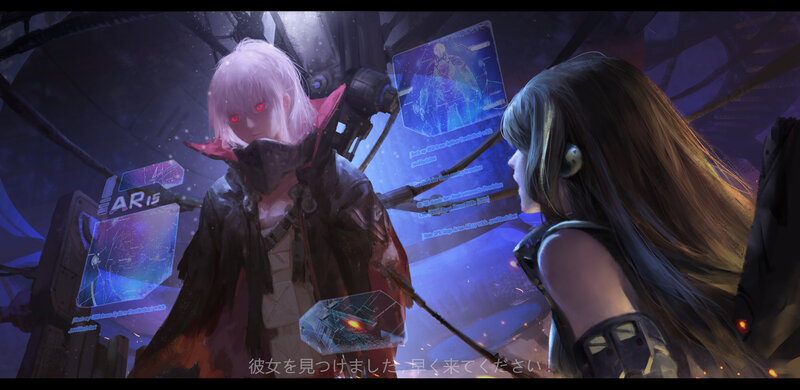 Two Characters in a Cockpit — Purple