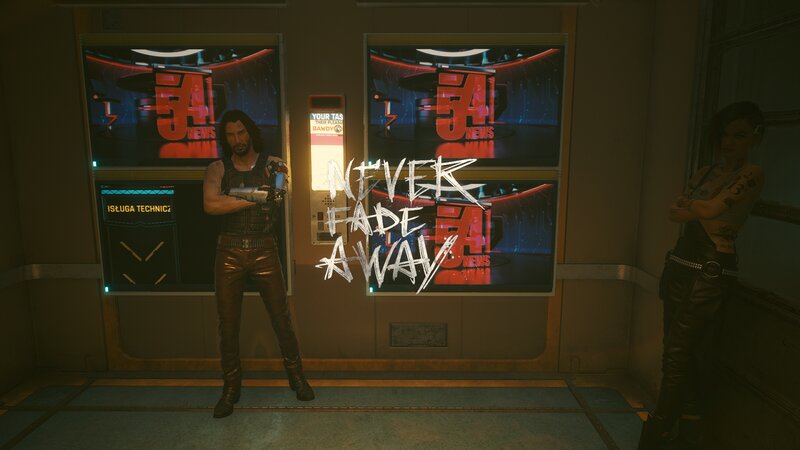 Two Characters in a Corridor — Black, Dark