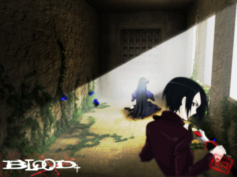 Two Characters in a Corridor — Black