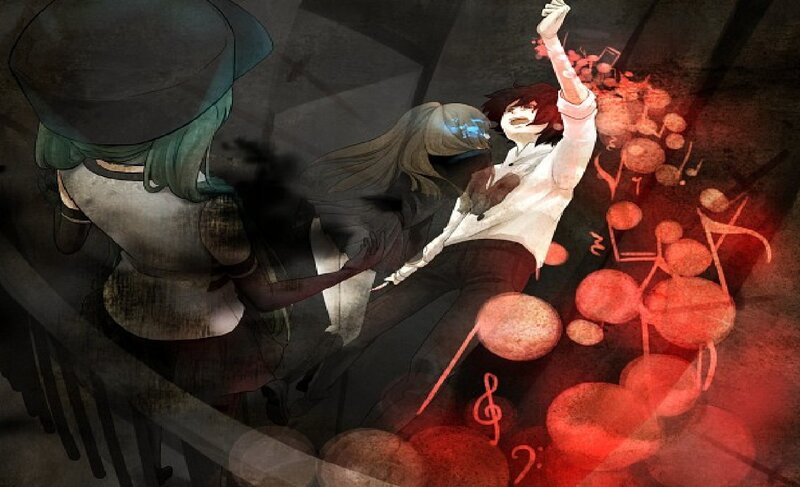 Two Characters in a Dark Room — Red