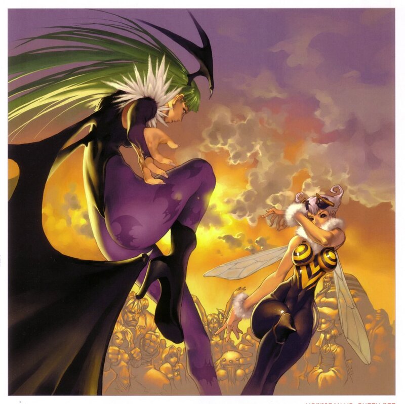 Two characters in a dramatic confrontation