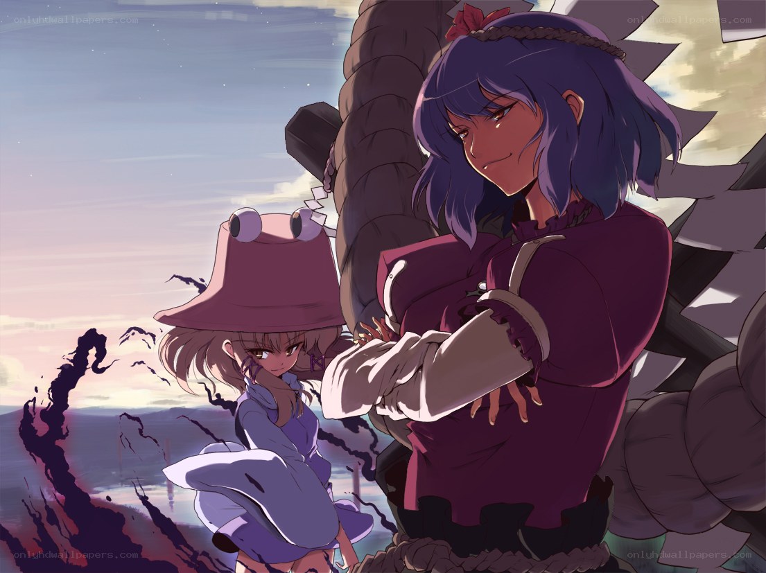 Two characters in a dramatic scene