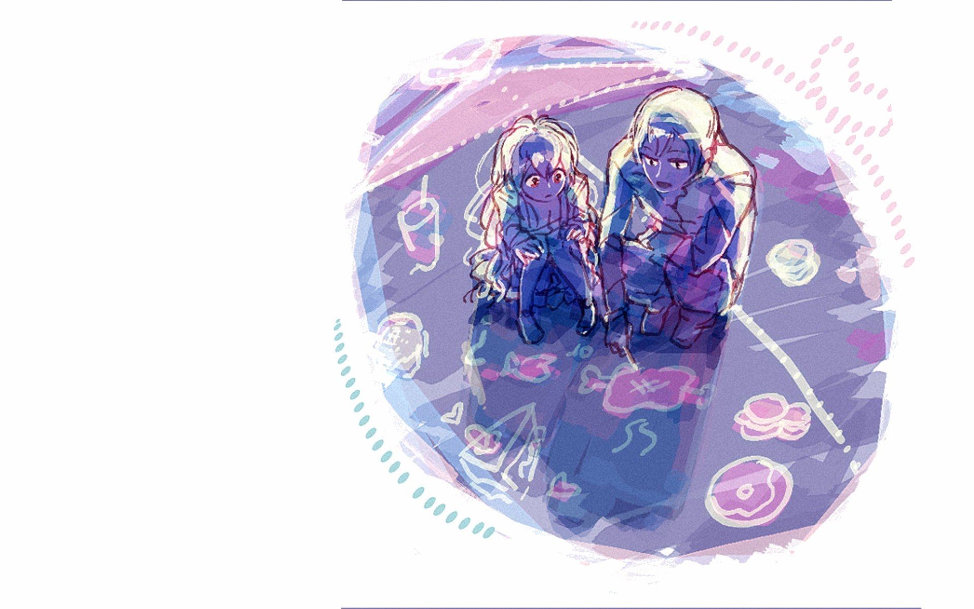 two characters in a dream bubble