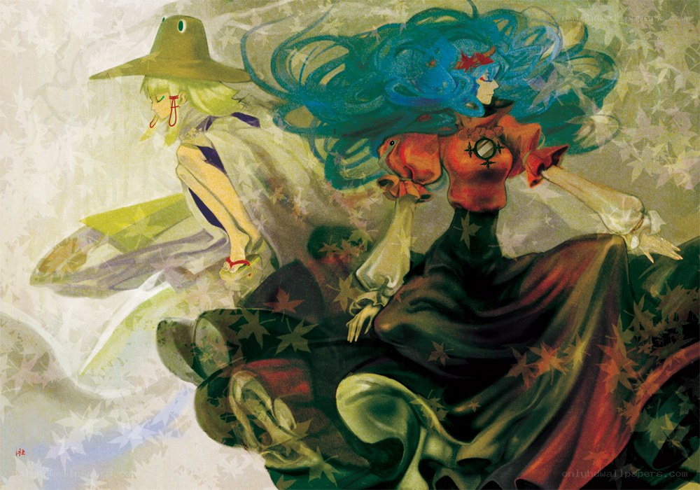 Two characters in a dreamlike scene