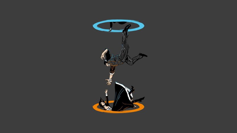 Two characters in a dynamic pose