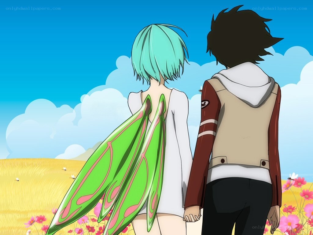 two characters in a field