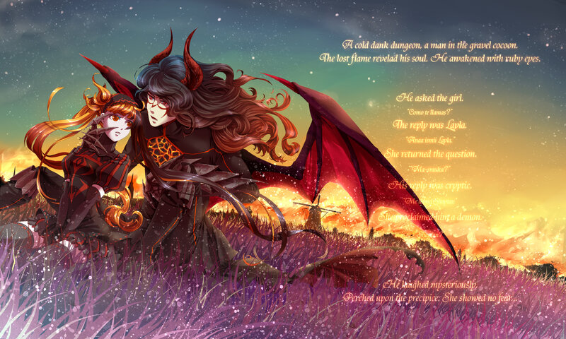 Two Characters in a Field — Purple