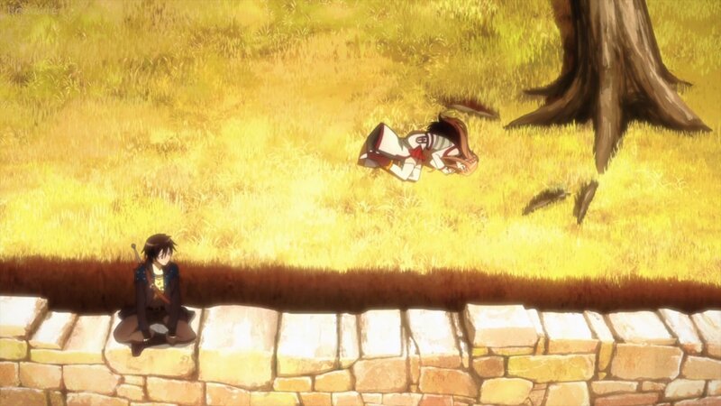 Two Characters in a Field — Yellow, Dramatic