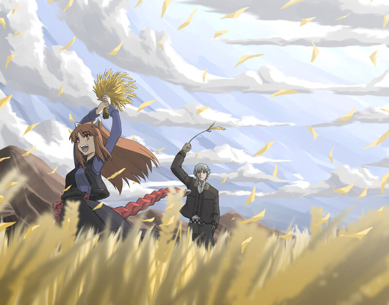 Two Characters in a Field — Yellow, Peaceful
