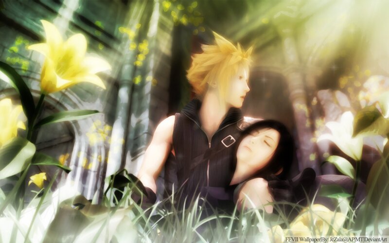 Two Characters in a Field — Yellow, Serene
