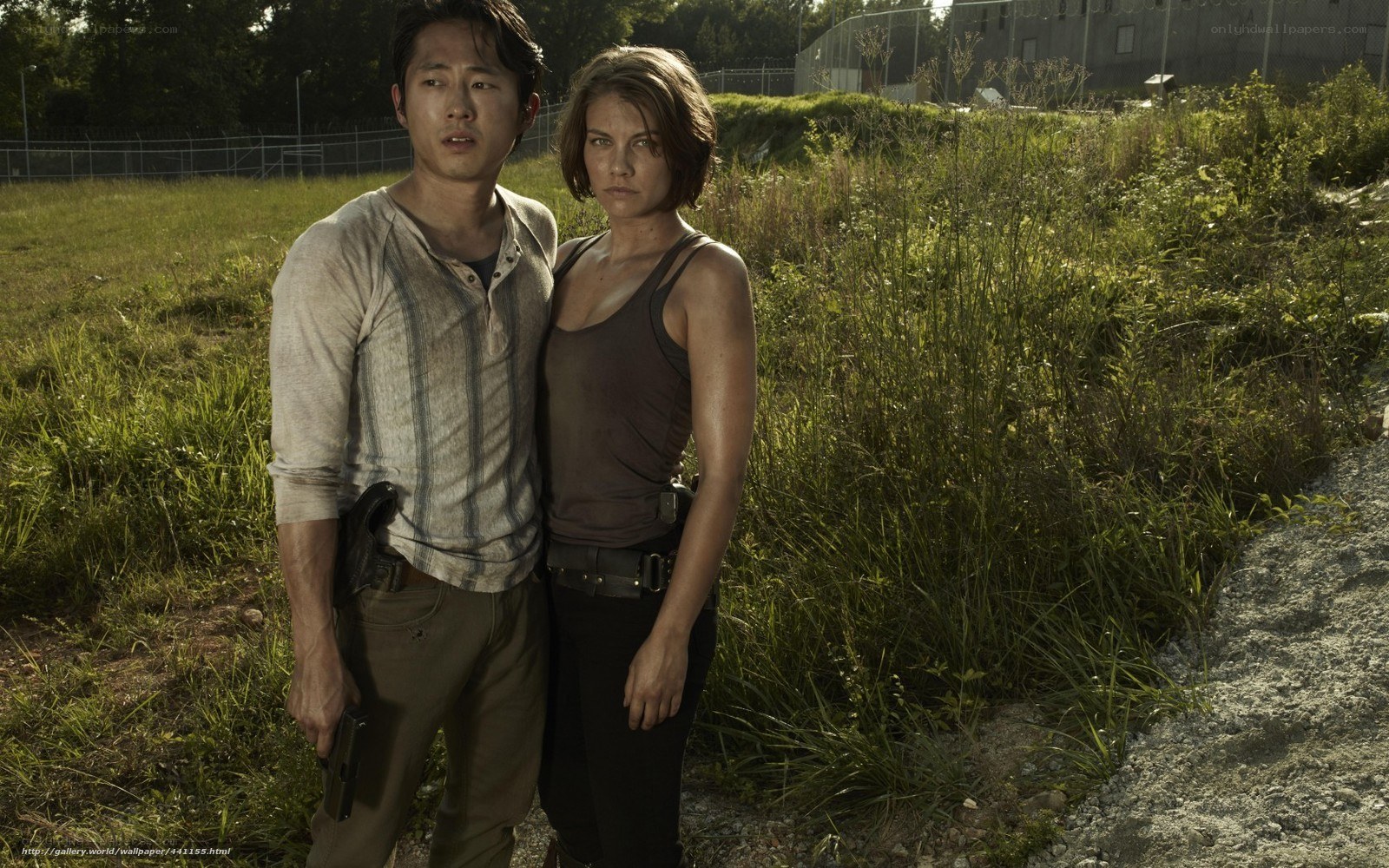 two characters in a field