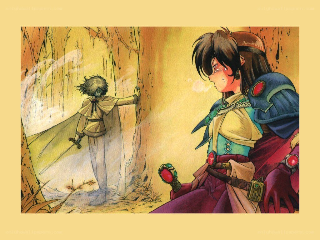 two characters in a forest