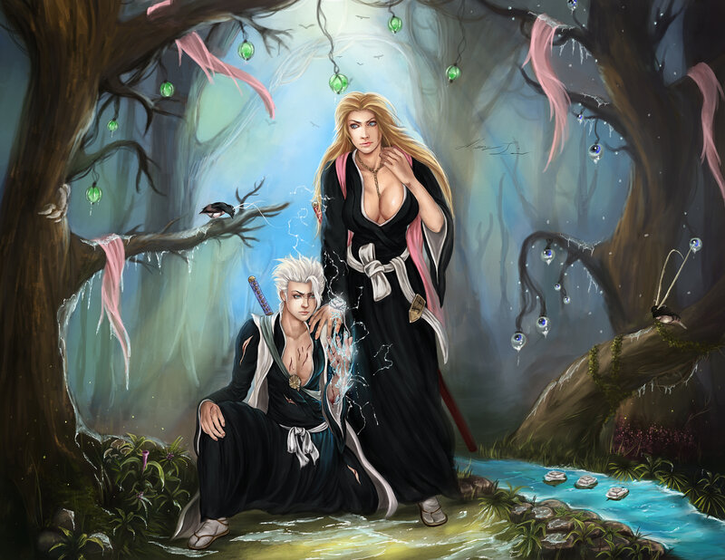 Two Characters in a Forest — Black