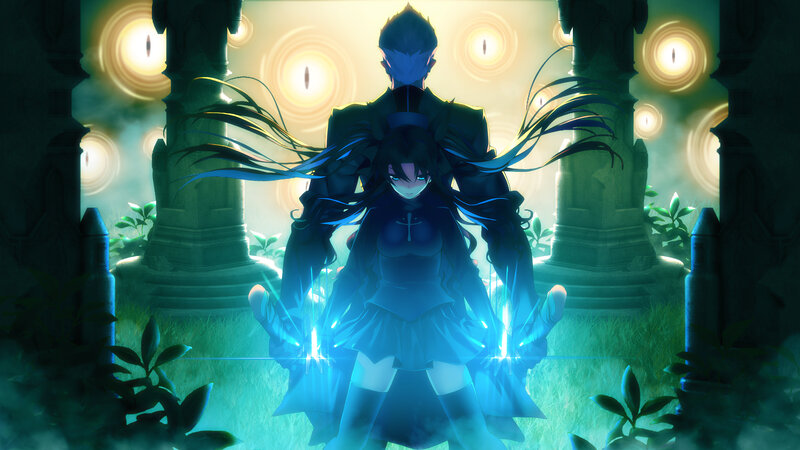 Two Characters in a Garden — Blue