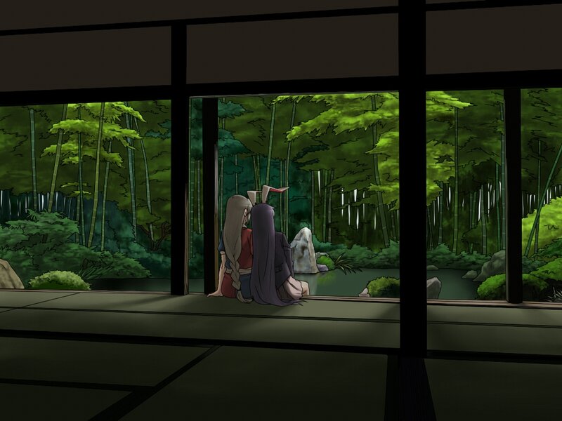 Two Characters in a Garden — Green