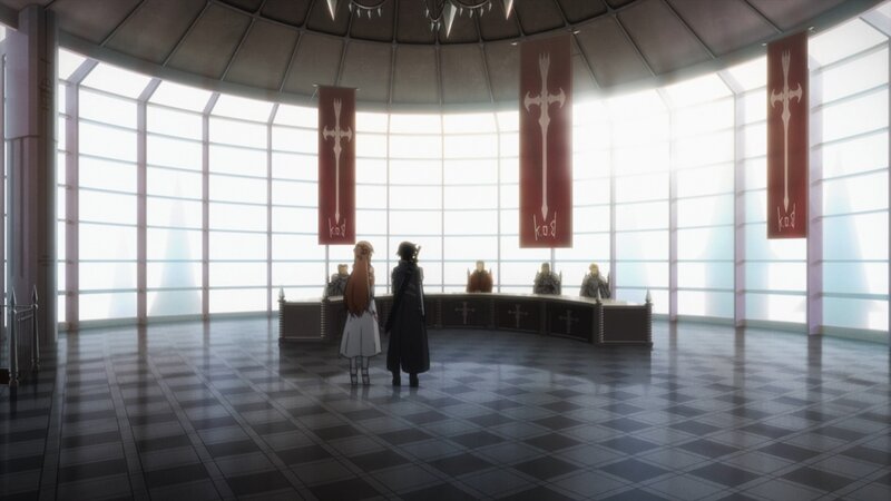 Two Characters in a Hall — Gray, Dramatic, Anime