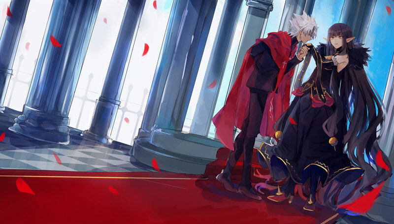 Two Characters in a Hall