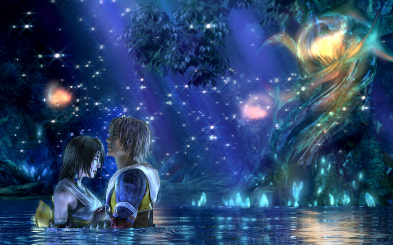 Two characters in a magical forest