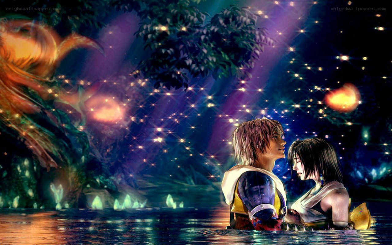 Two characters in a magical forest