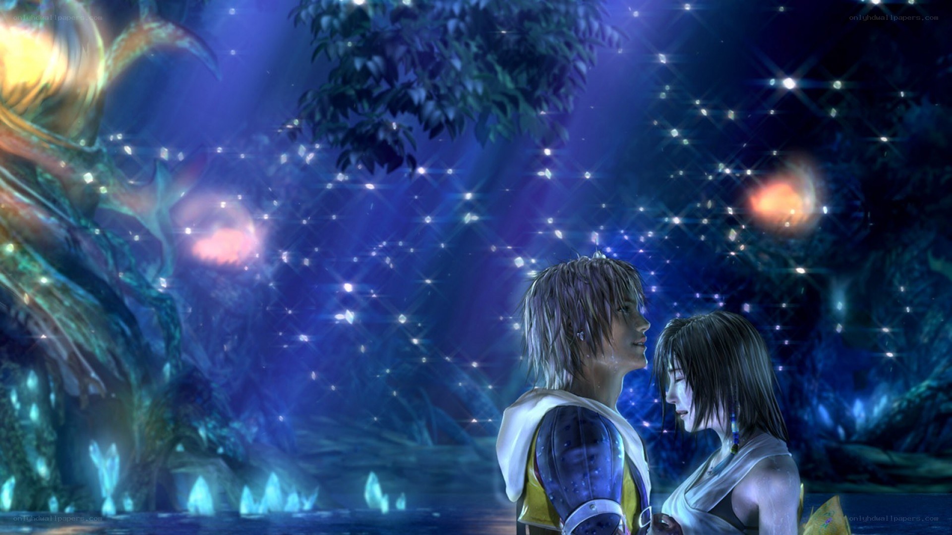 two characters in a magical forest