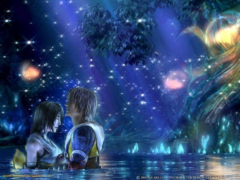 Two characters in a magical forest
