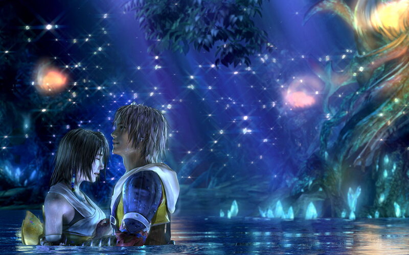 Two characters in a magical forest