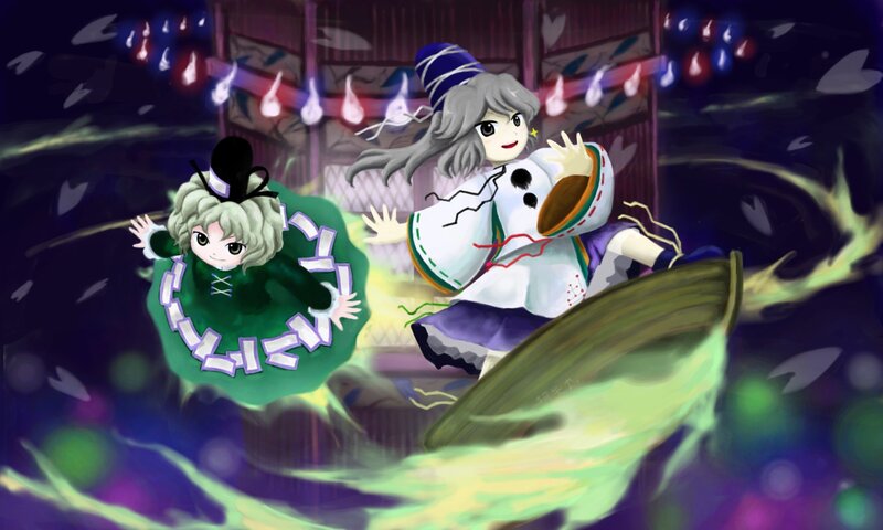 Two characters in a magical scene