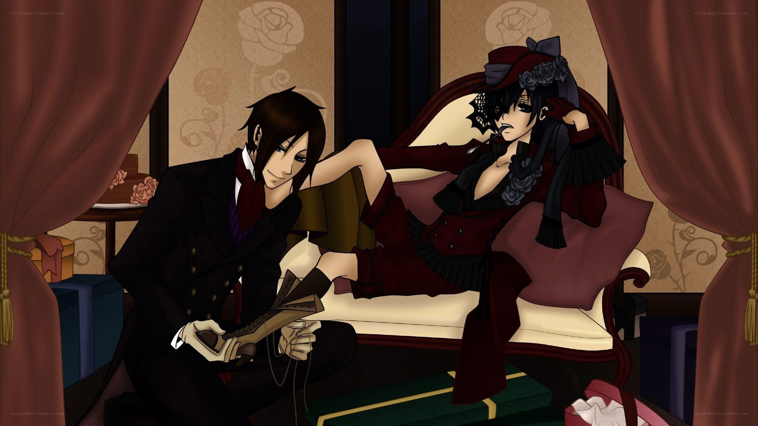 two characters in a parlor