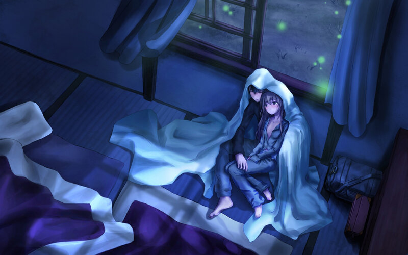 Two characters in a quiet room