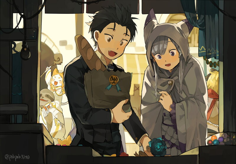 Two Characters in a Shop — Gray