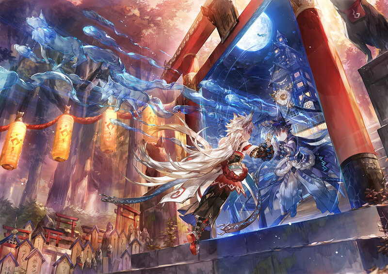 Two Characters in a Shrine