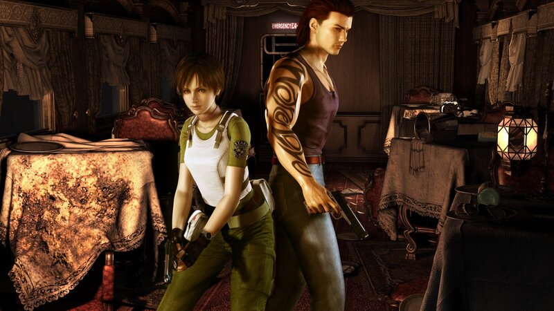 Two Characters in a Train Car