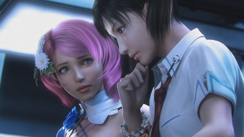 Two characters in a vehicle