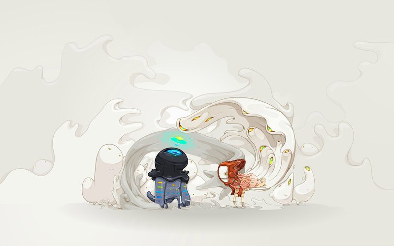 Two Characters in a Vortex