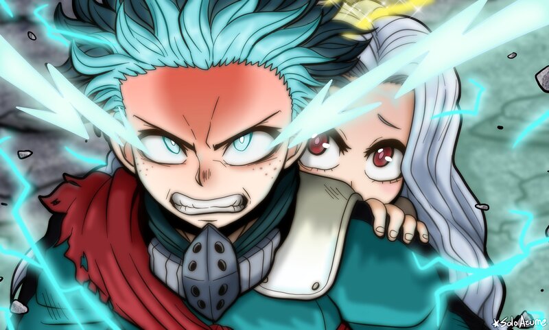 Two Characters in Action — Blue, Dramatic