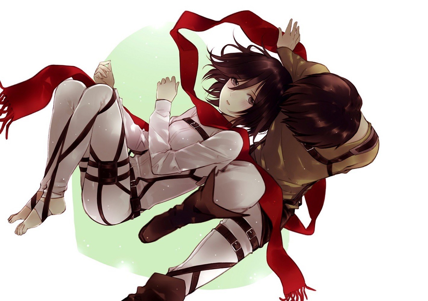 two characters in action pose