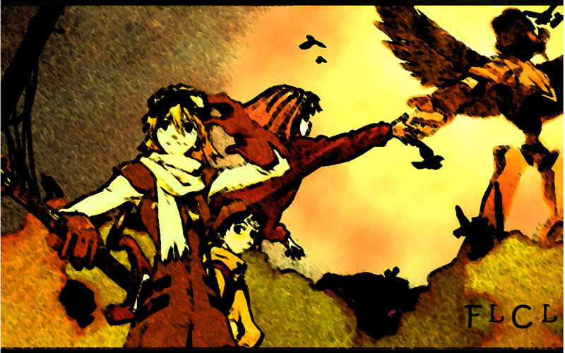 Two Characters in Action — Yellow, Dramatic