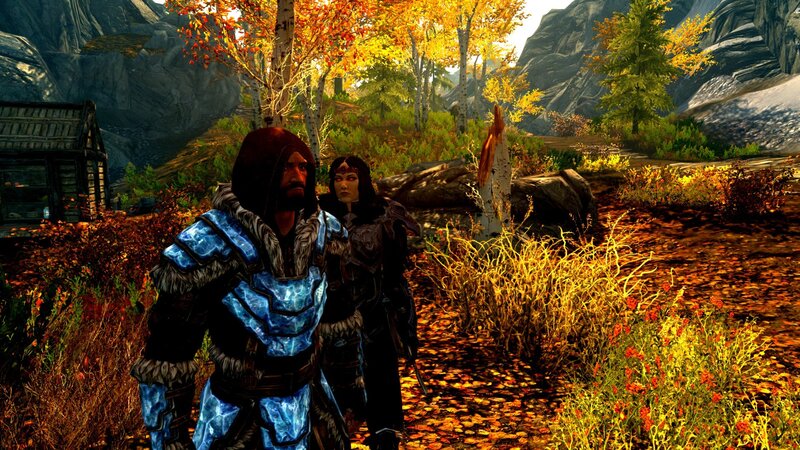 Two Characters in Armor — Blue, Serene