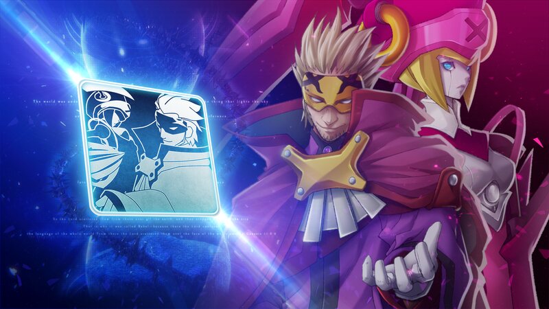 Two Characters in Armor — Purple, Dramatic