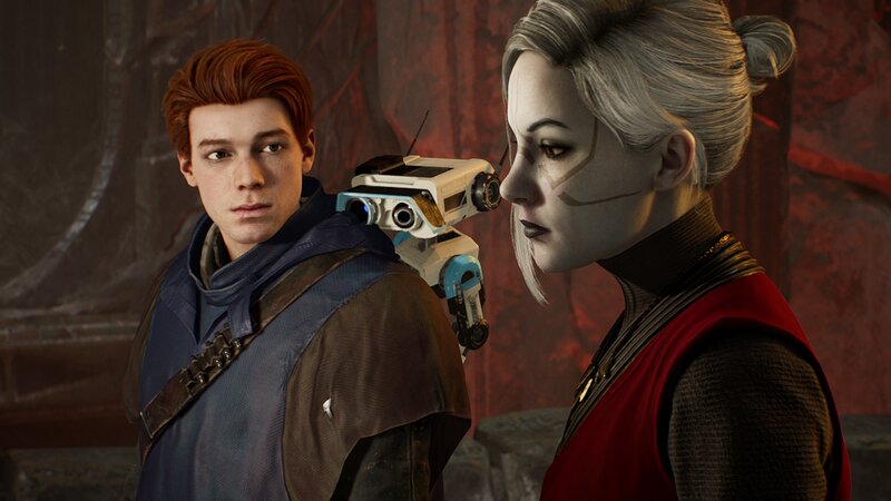 Two Characters in Armor — Red, Dramatic, 3d Render