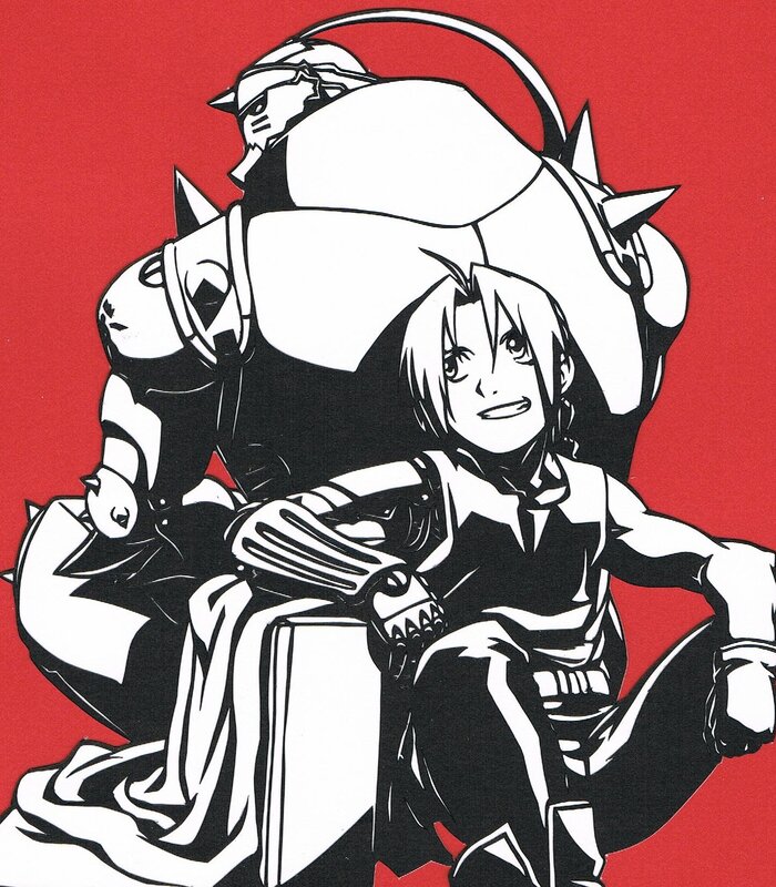 Two Characters in Armor — Red, Dramatic, Manga