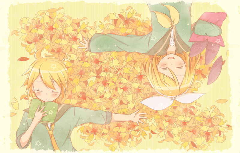 Two Characters in Autumn Leaves