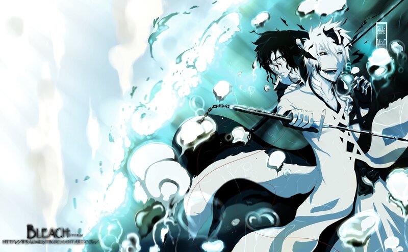 Two Characters in Battle — White, Dramatic, Anime