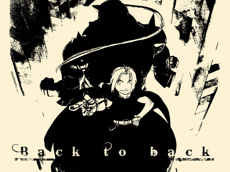 Two Characters in Black and White — Dramatic, Manga, Anime Art